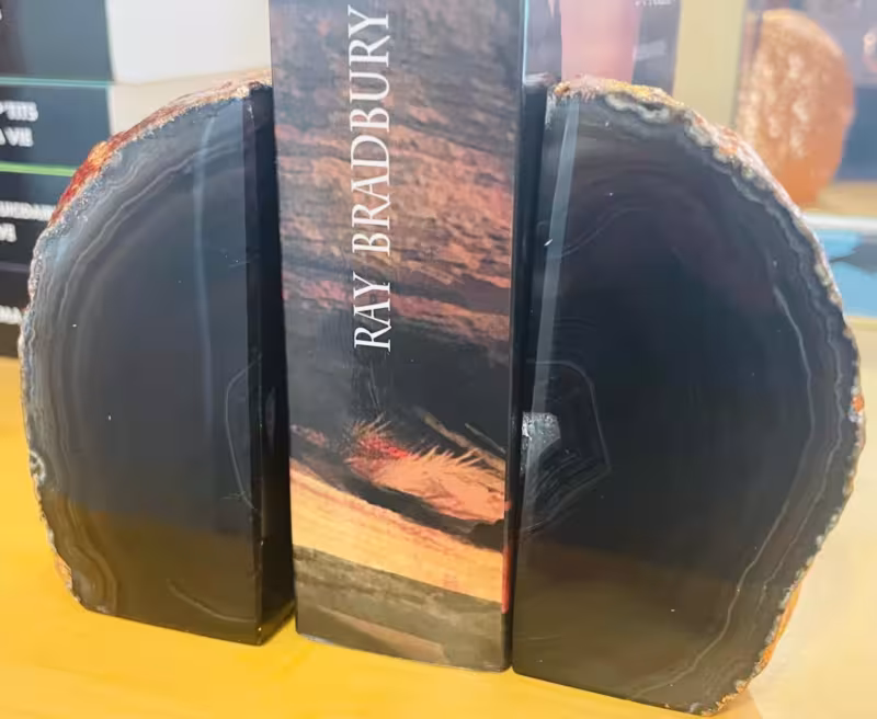 serre-livres agate noir cuivre
